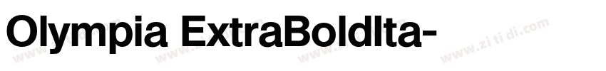 Olympia ExtraBoldIta字体转换